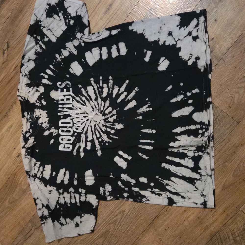 Fashion Nova | Give Me The Good Vibes Tie Dye Top - Black/Grey - Picture 5 of 8